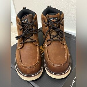 Ariat Men's Rebar Lift Chukka  Work Boots In Distressed Brown Color (Size 12).